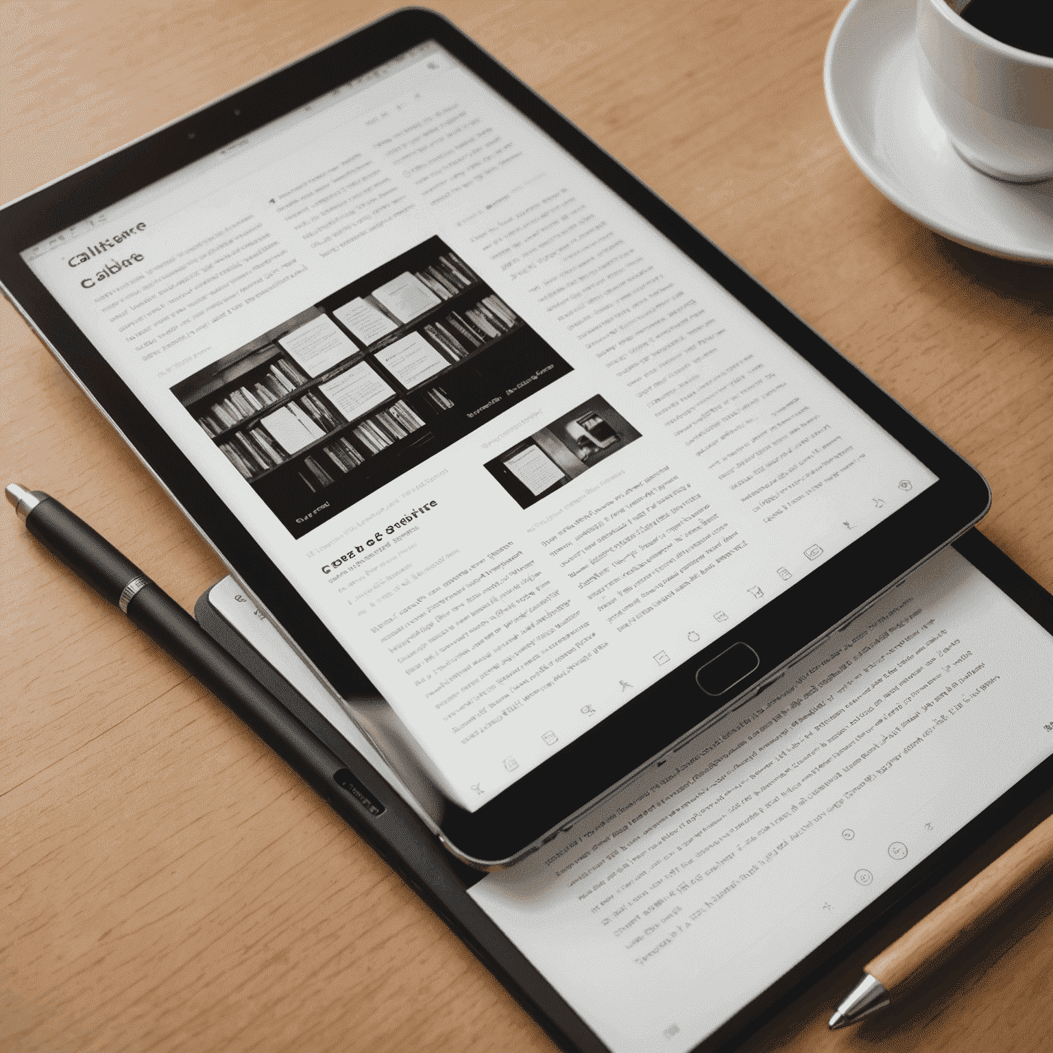Calibre's E-book Viewer interface showing an open e-book with customizable reading options