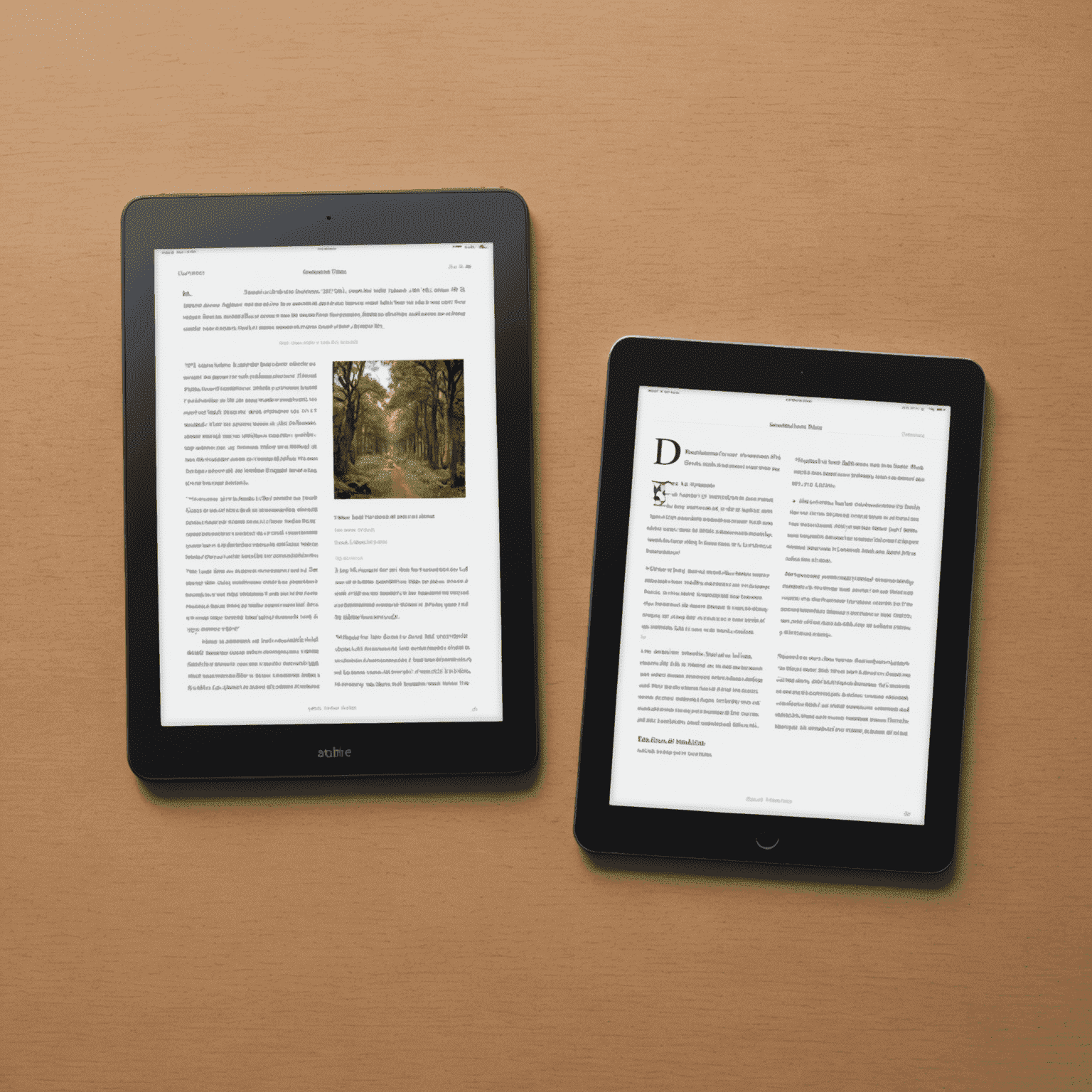 Side-by-side comparison of e-book formats showing Calibre's improved conversion quality